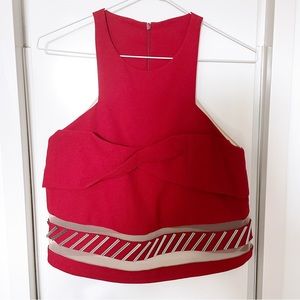 ❌Item Sold❌NWOT Three Floor red crop top